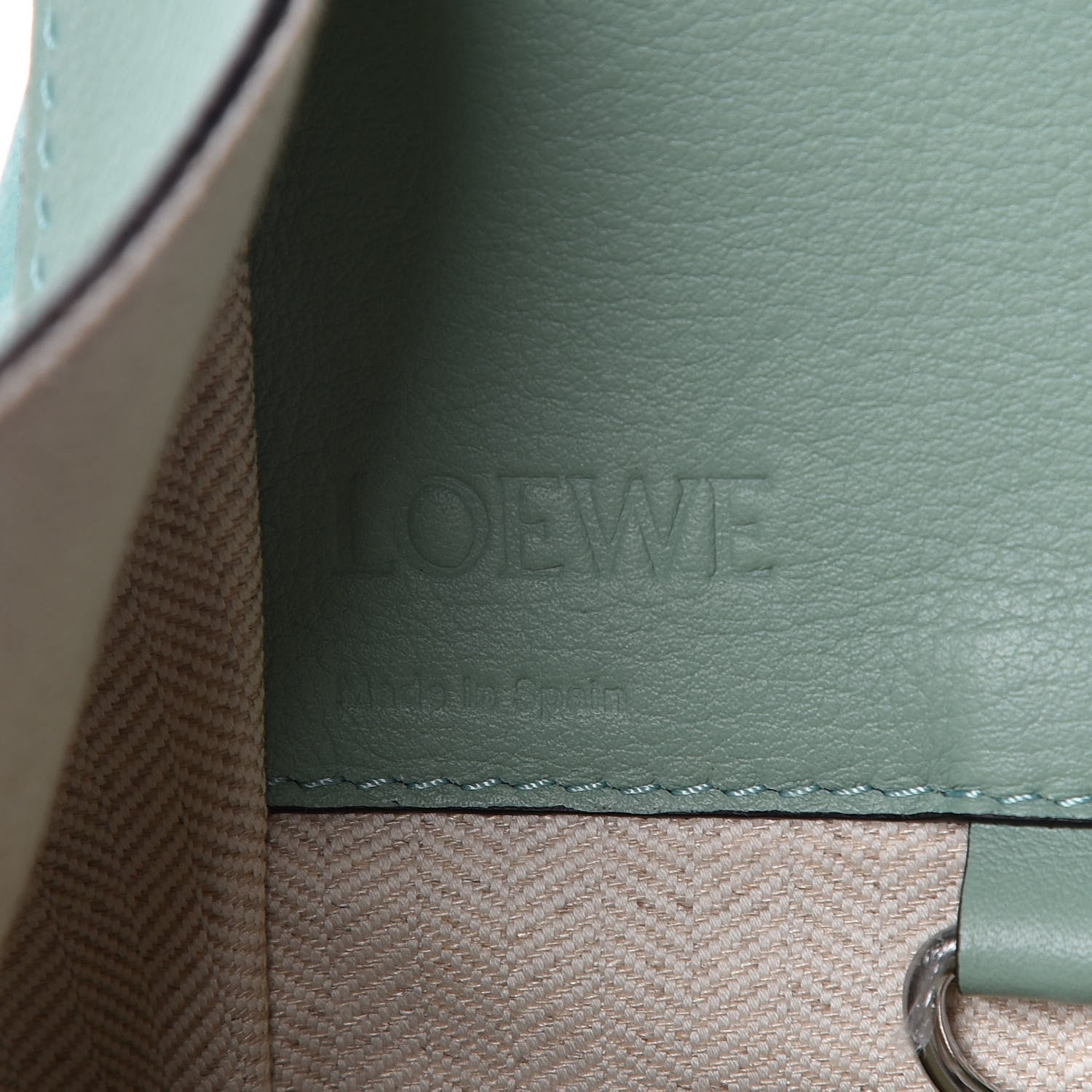 Loewe Calfskin Gingham Small Hammock Shoulder Bag Pink Green 6 of 7