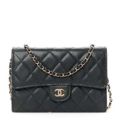 Chanel Caviar Quilted Classic Clutch With Chain Black 1 of 11