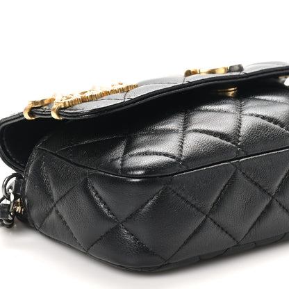 Chanel Lambskin Quilted Coco Clips Single Flap Black 9 of 11