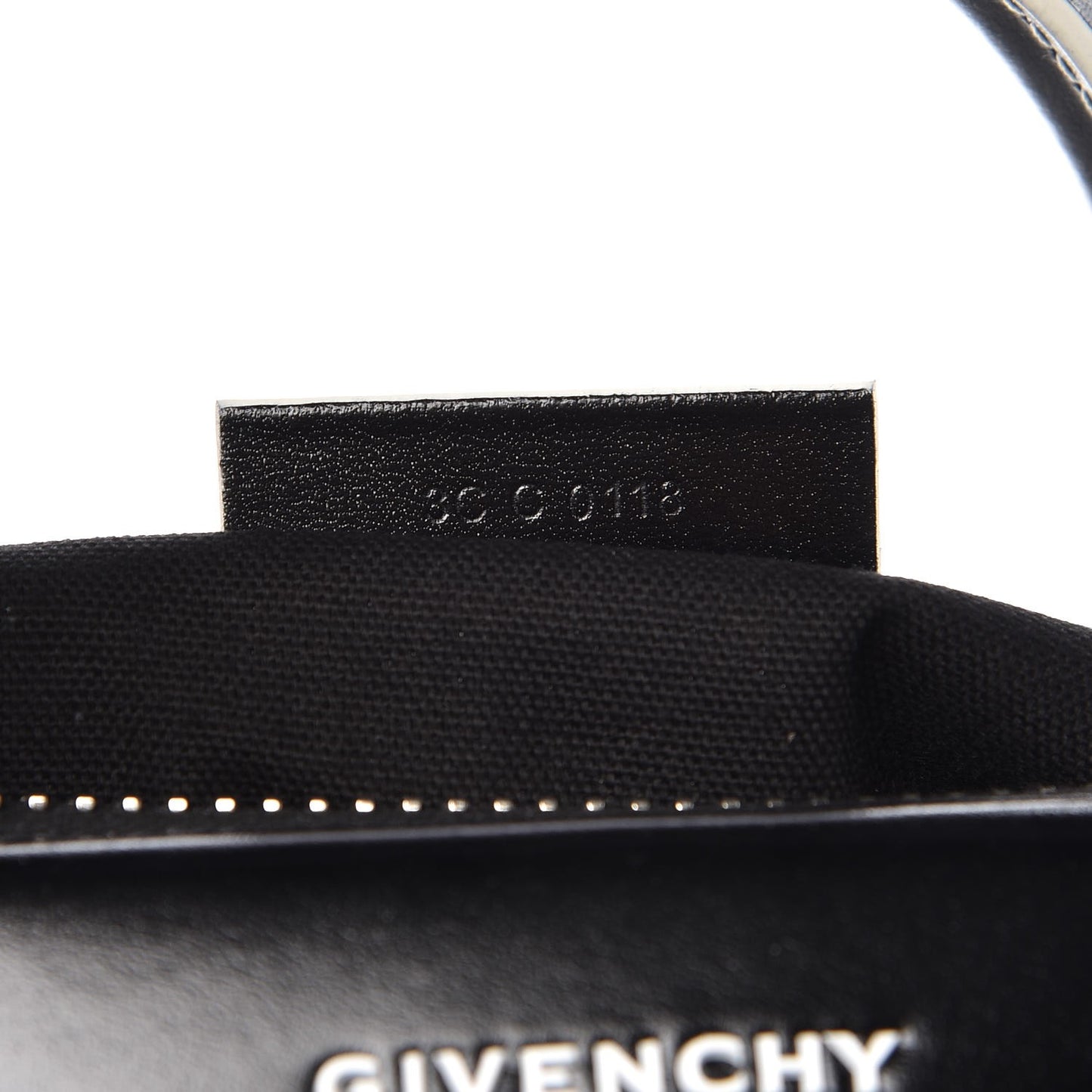 Calfskin Contrast Topstitch Small Antigona Black White