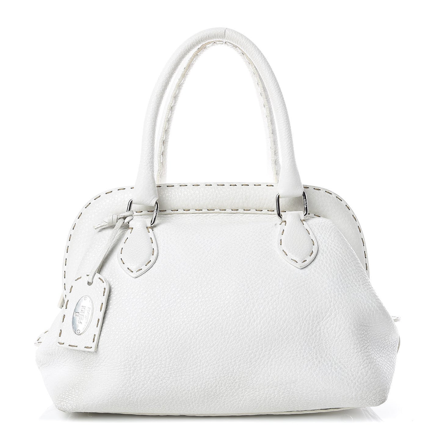 Calfskin Romano Selleria Adele 1328 Bag White