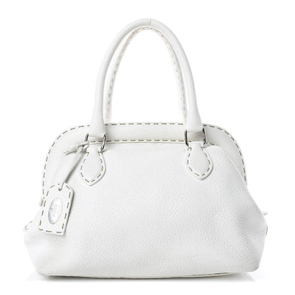 Fendi Calfskin Romano Selleria Adele 1328 Bag White 1 of 38