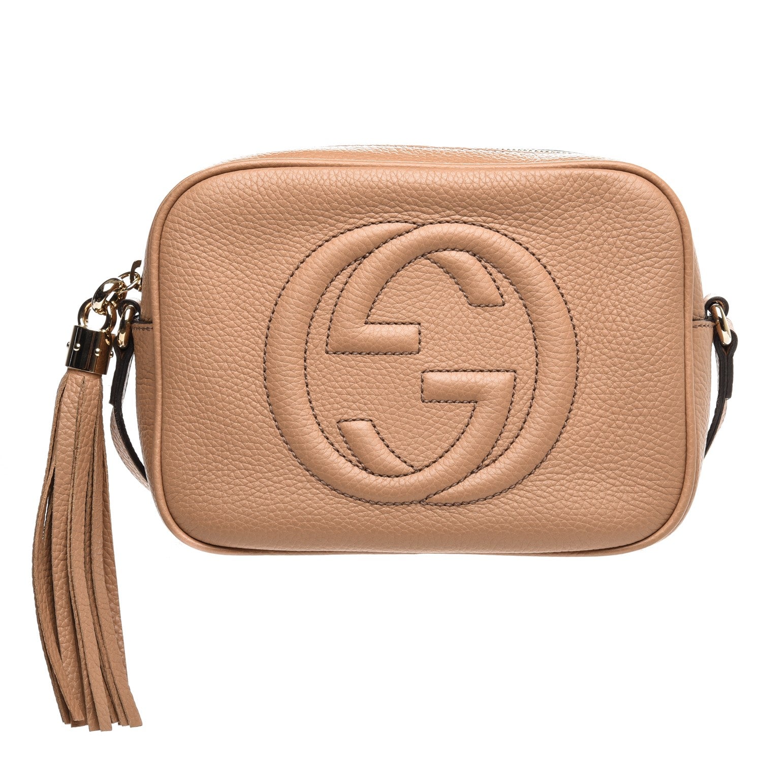 Gucci Pebbled Calfskin Small Soho Disco Bag Rose Beige 1 of 7