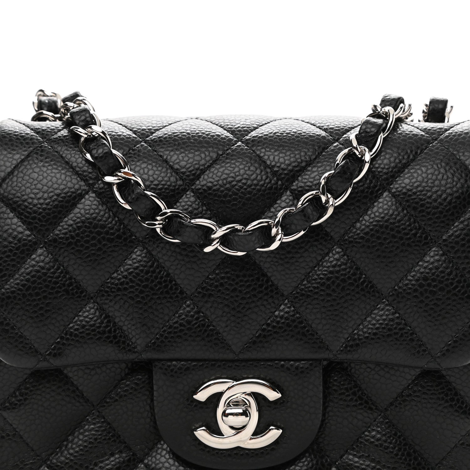 Chanel Caviar Quilted Mini Square Flap Black 7 of 9