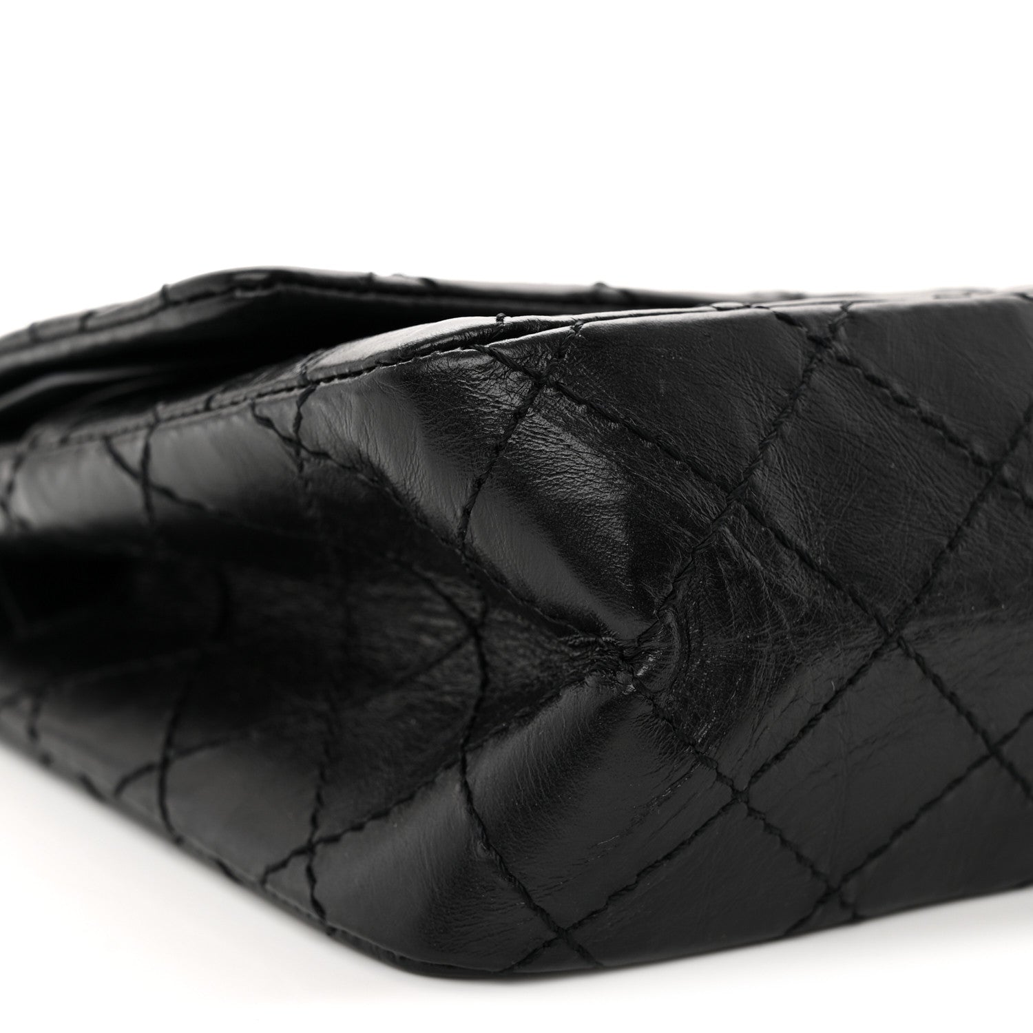 Chanel Aged Calfskin Quilted 2.55 Reissue 225 Flap So Black 9 of 12