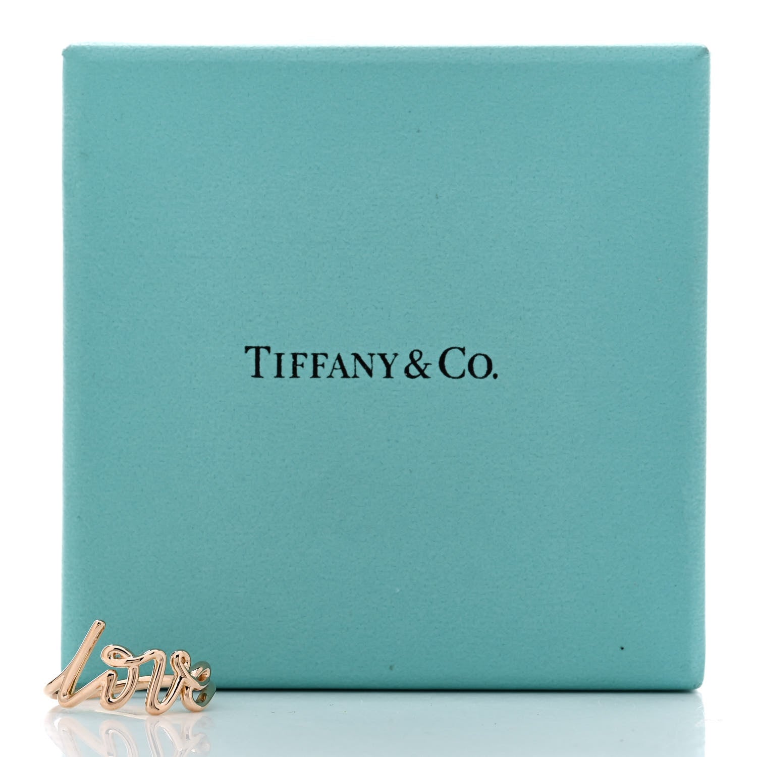 Tiffany 18K Rose Gold Paloma's Graffiti Love Ring 54 7 6 of 6
