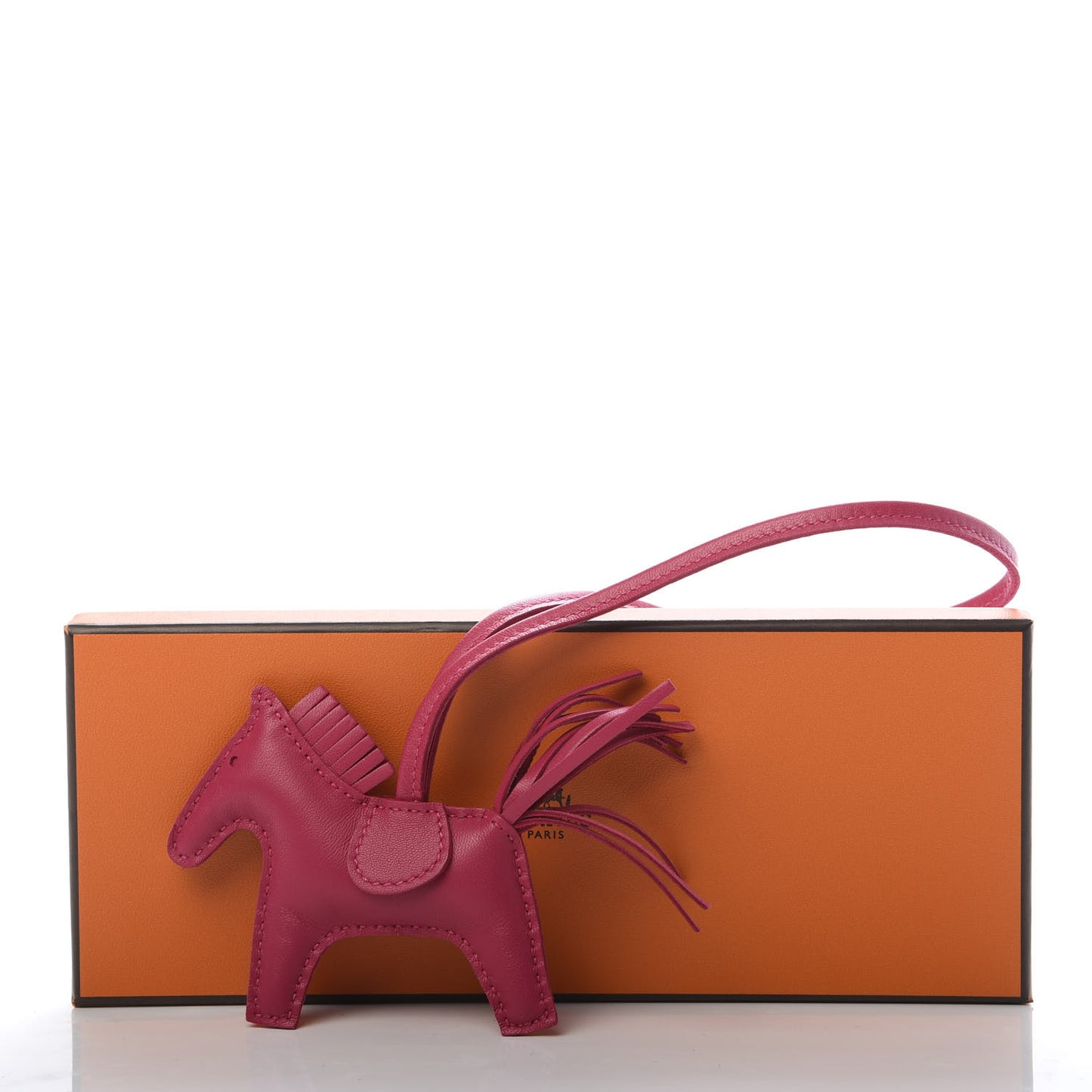 Milo Lambskin Grigri Rodeo Horse Bag Charm PM Rose Mexico