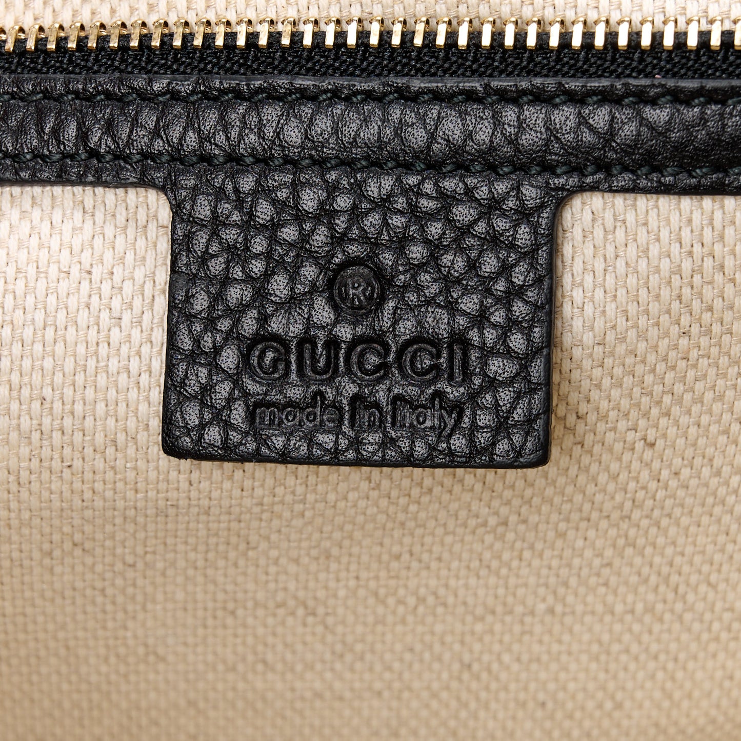 Pebbled Calfskin Medium Soho Clutch Black