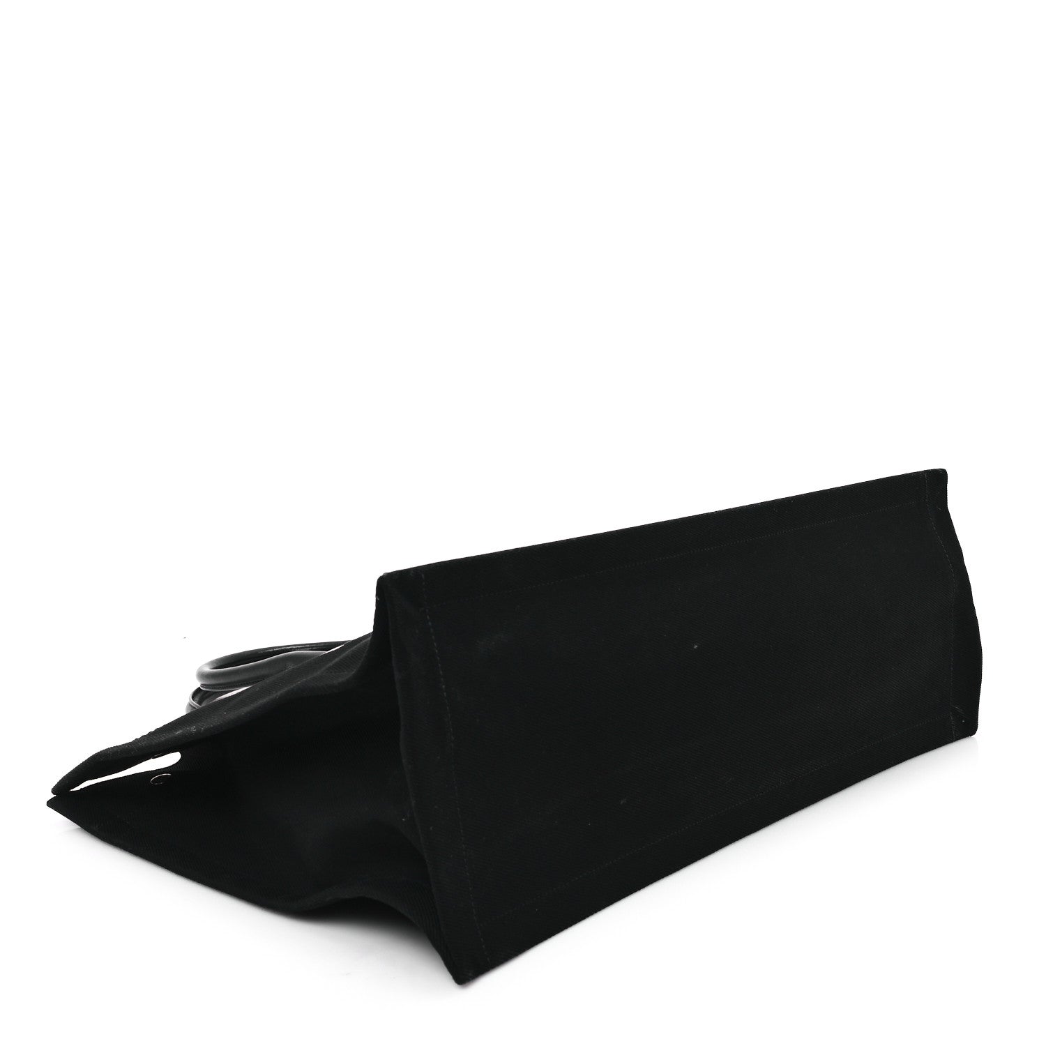 Saint Laurent Linen Calfskin Rive Gauche Tote Black 4 of 12