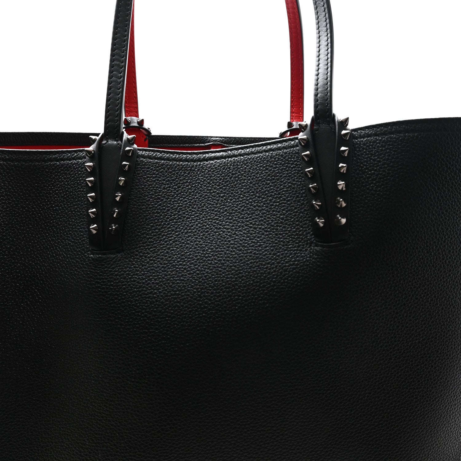 Christian Louboutin Calfskin Spikes East West Cabata Tote Black 9 of 13