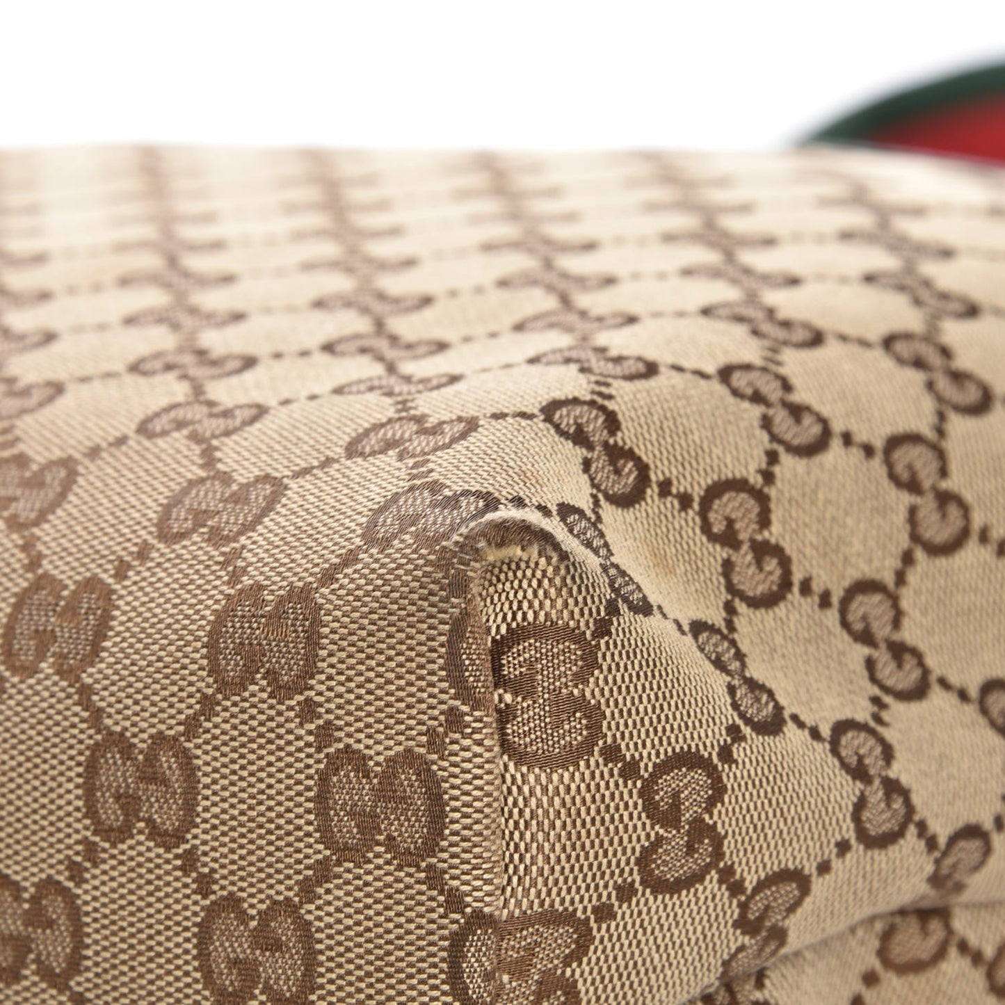 Monogram Web Medium Flat Messenger Bag Brown