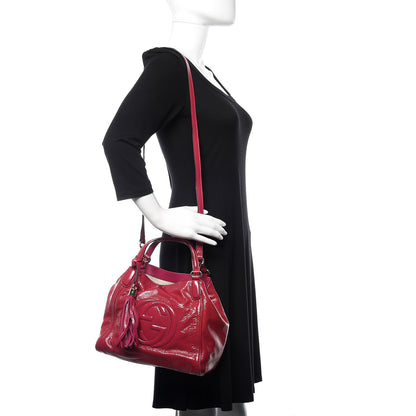 Gucci Patent Small Soho Shoulder Bag Bright Bougainvillea 2 of 11