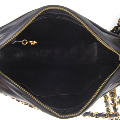 Chanel Lambskin Quilted CC Tassel Camera Case Black 5 of 10