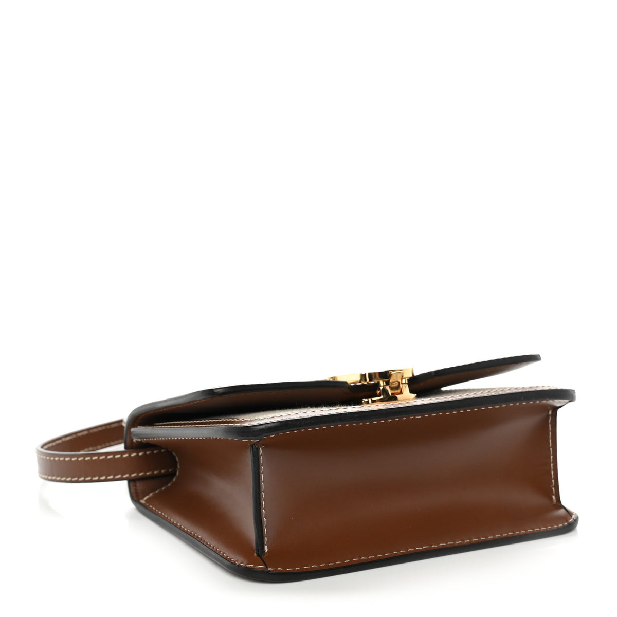 Canvas Calfskin Mini TB Bag Natural