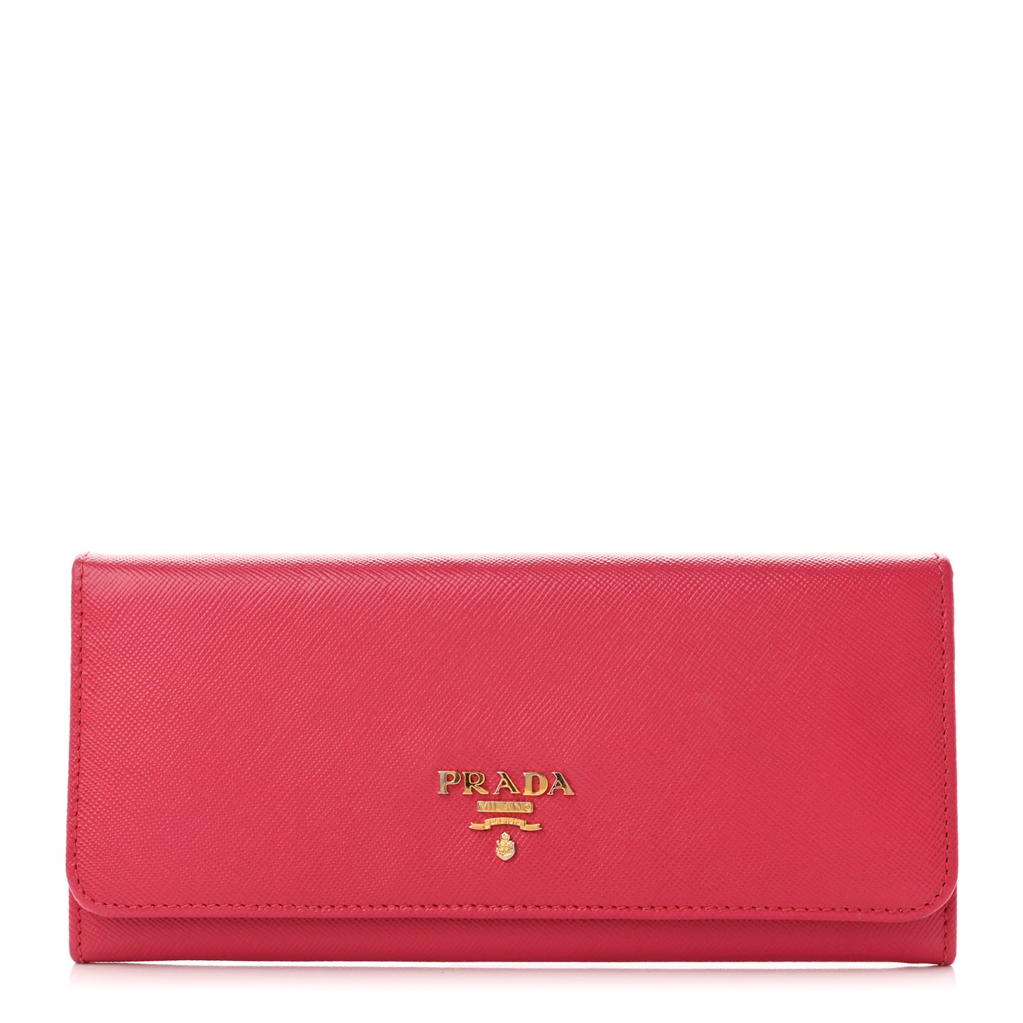 Saffiano Metal Continental Flap Wallet Peonia