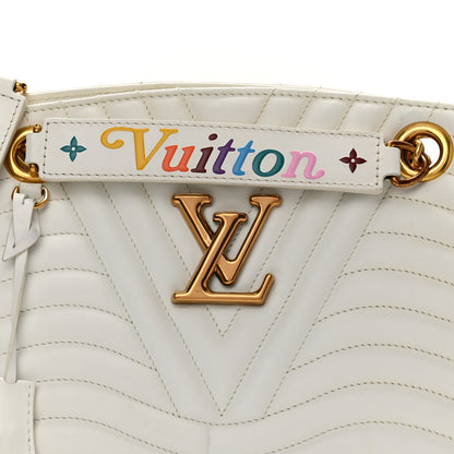 Louis Vuitton Calfskin New Wave Chain Tote Snow 8 of 16
