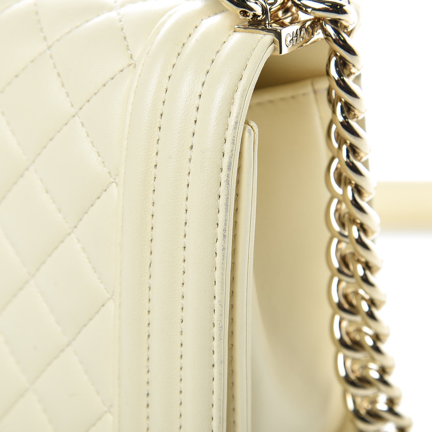 Chanel Lambskin Quilted Medium Boy Flap Light Beige 22 of 22