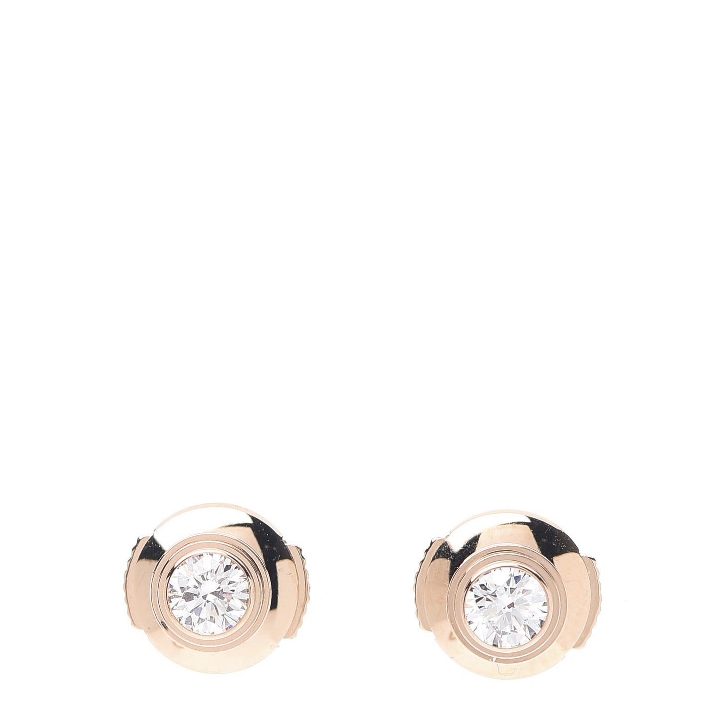 18K Pink Gold Diamond MM D'Amour Earrings