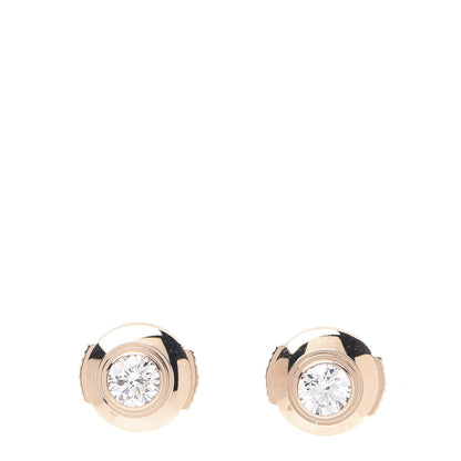 Cartier 18K Pink Gold Diamond MM D'Amour Earrings 1 of 6