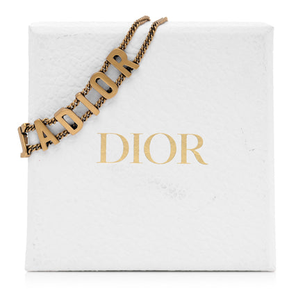 Christian Dior Metal J'Adior Choker Necklace Aged Gold 7 of 7