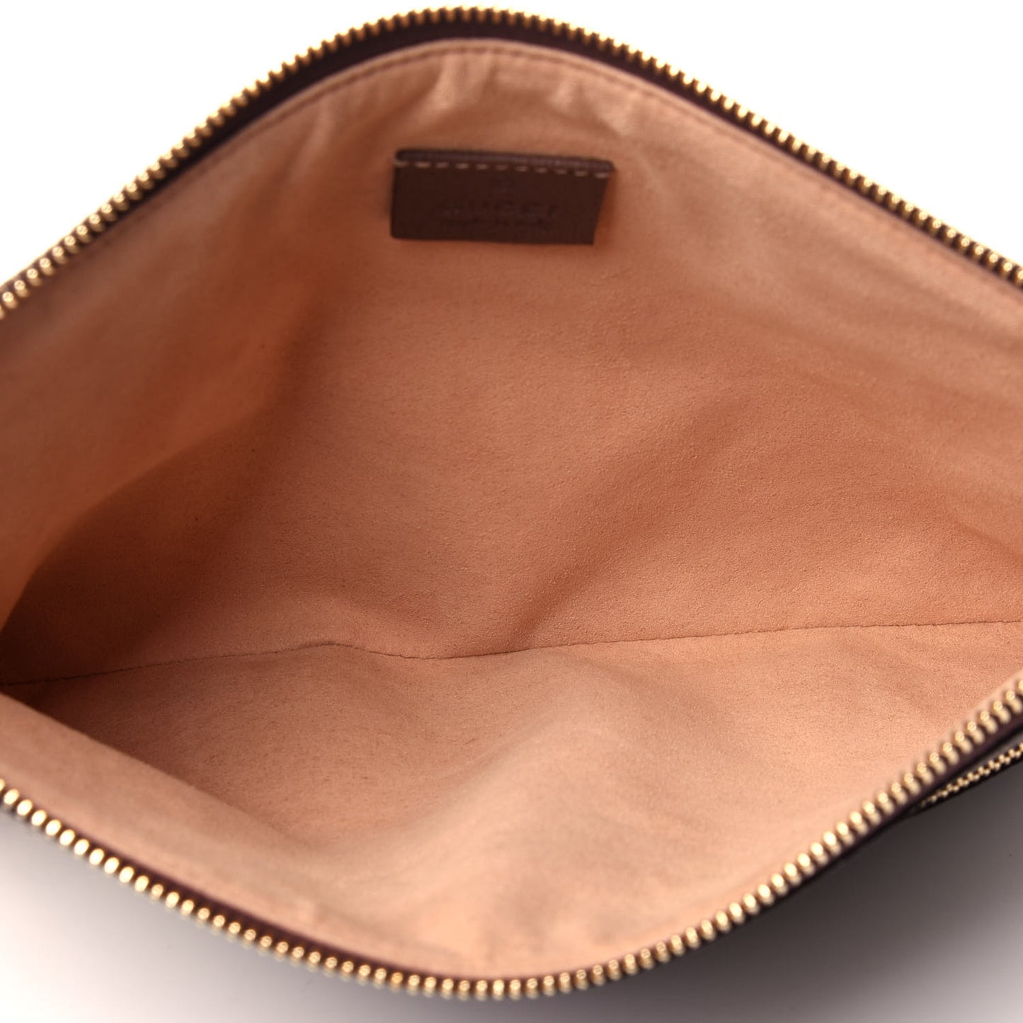 GG Supreme Monogram Large Ophidia Pouch Clutch Brown