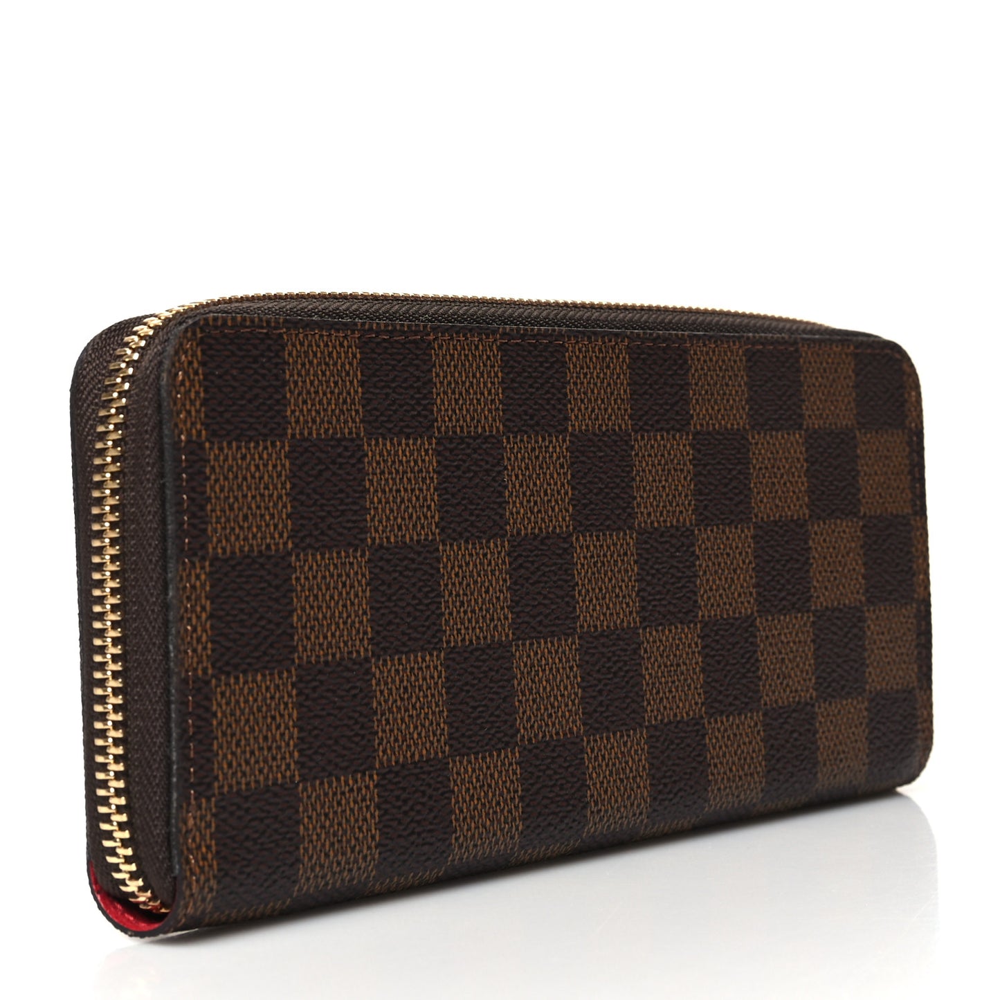 Damier Ebene Clemence Wallet Cherry