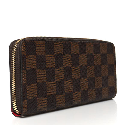 Louis Vuitton Damier Ebene Clemence Wallet Cherry 3 of 9