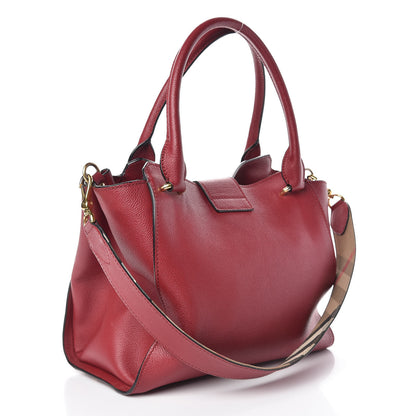 Burberry Soft Grain Medium Buckle Tote Parade Red 4 of 17
