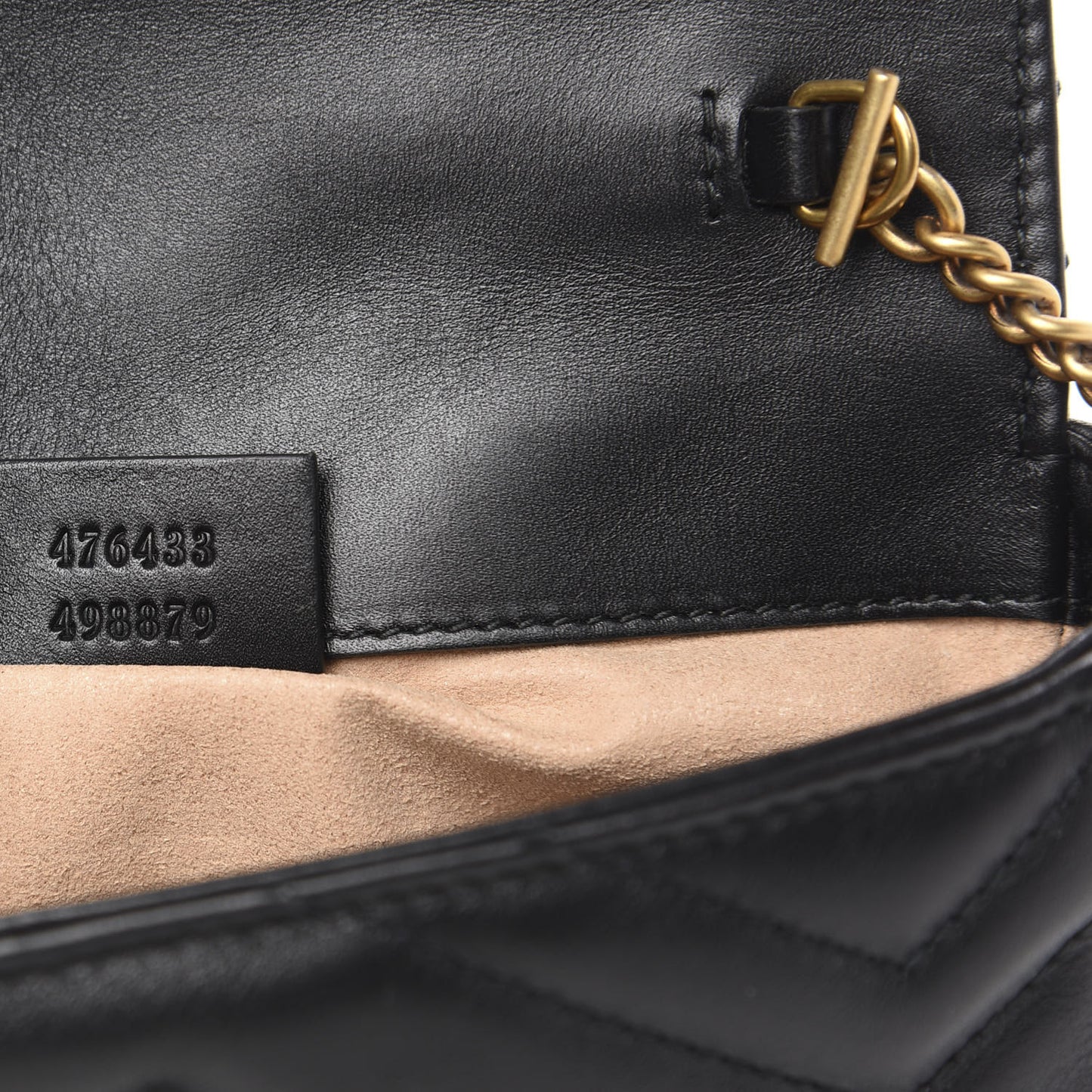 Calfskin Matelasse Super Mini GG Marmont Shoulder Bag Black