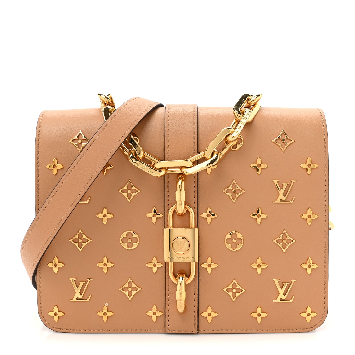 Louis Vuitton Calfskin Monogram Metal Rendez-Vous Camel 1 of 13