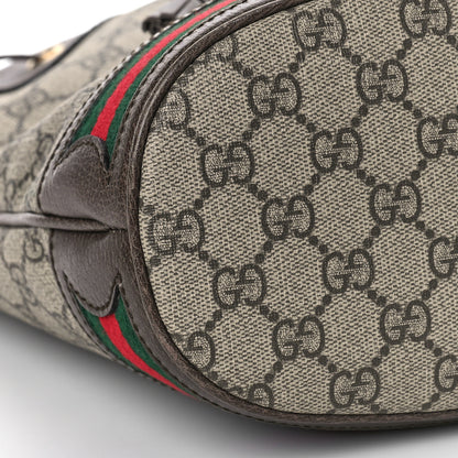 Gucci GG Supreme Monogram Web Ophidia Bucket Bag Brown 8 of 9