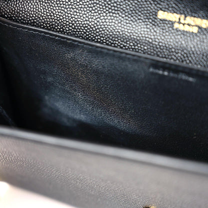 Saint Laurent Grain De Poudre Uptown Chain Wallet Black 10 of 12