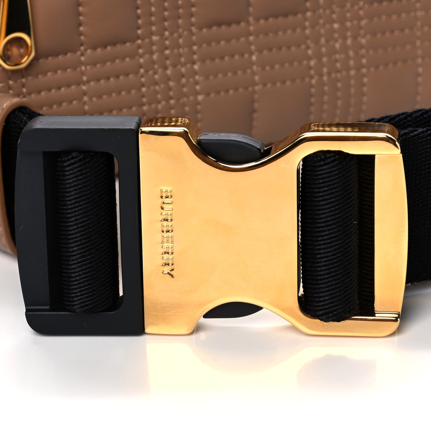 Burberry Lambskin Quilted Lola Belt Bag Camel 12 of 12