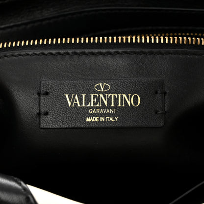 Valentino Garavani Nappa Large Roman Stud Shoulder Bag Ivory Black 6 of 15