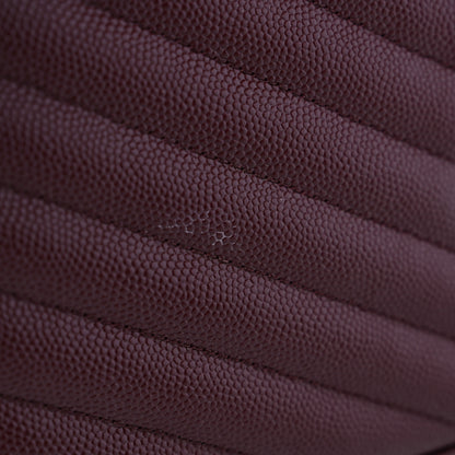 Saint Laurent Grain De Poudre Matelasse Chevron Monogram Chain Wallet Rouge Legion 9 of 9