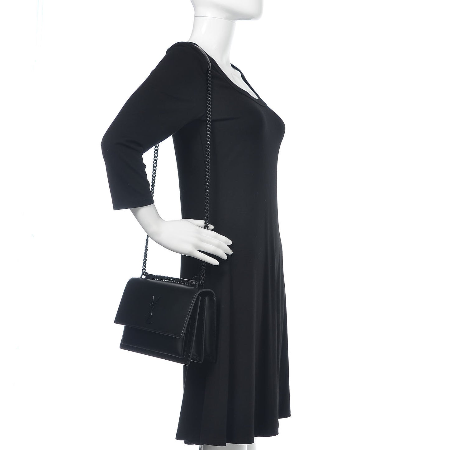 Calfskin Medium Monogram Sunset Black