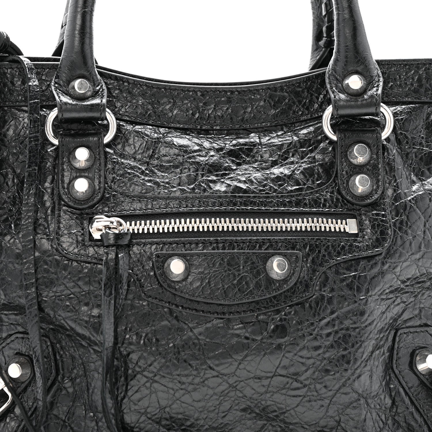 Balenciaga Agneau Arena Silver Hardware Small Le City Black 8 of 14