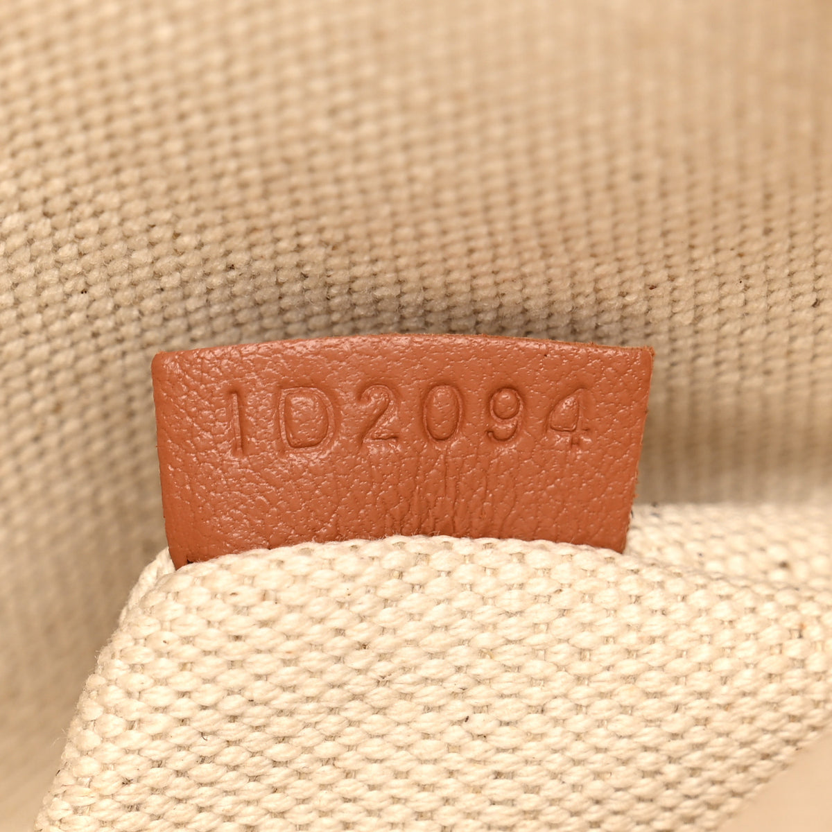 Calfskin Canvas M Tote MM Brown