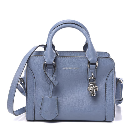 Alexander McQueen Pebbled Calfskin Mini Padlock Tote Light Blue 1 of 10