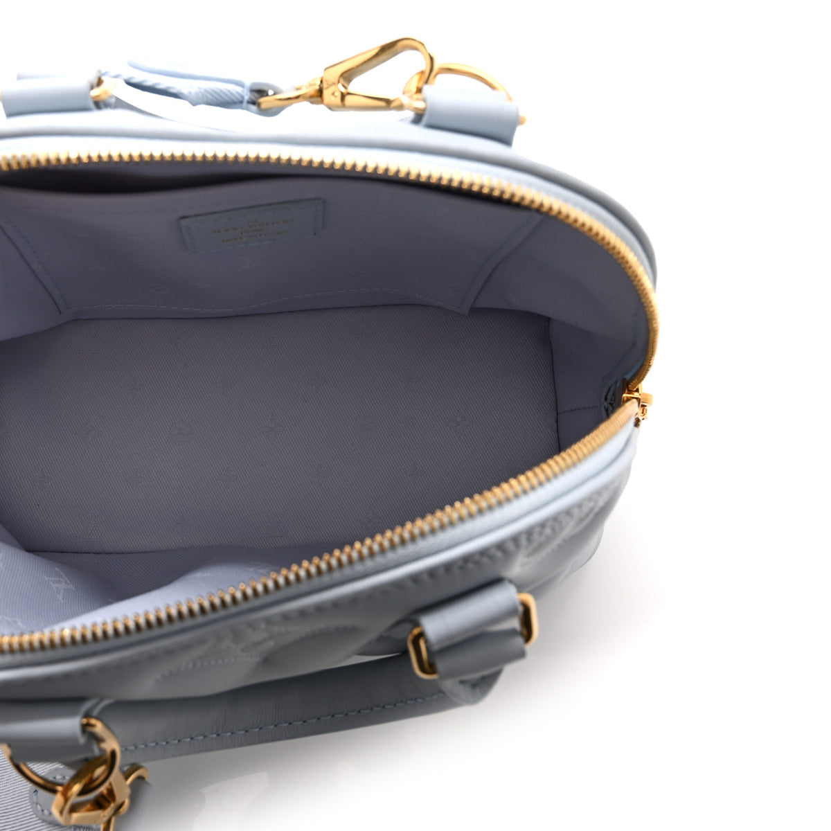 Calfskin Bubblegram Alma BB Ice Blue