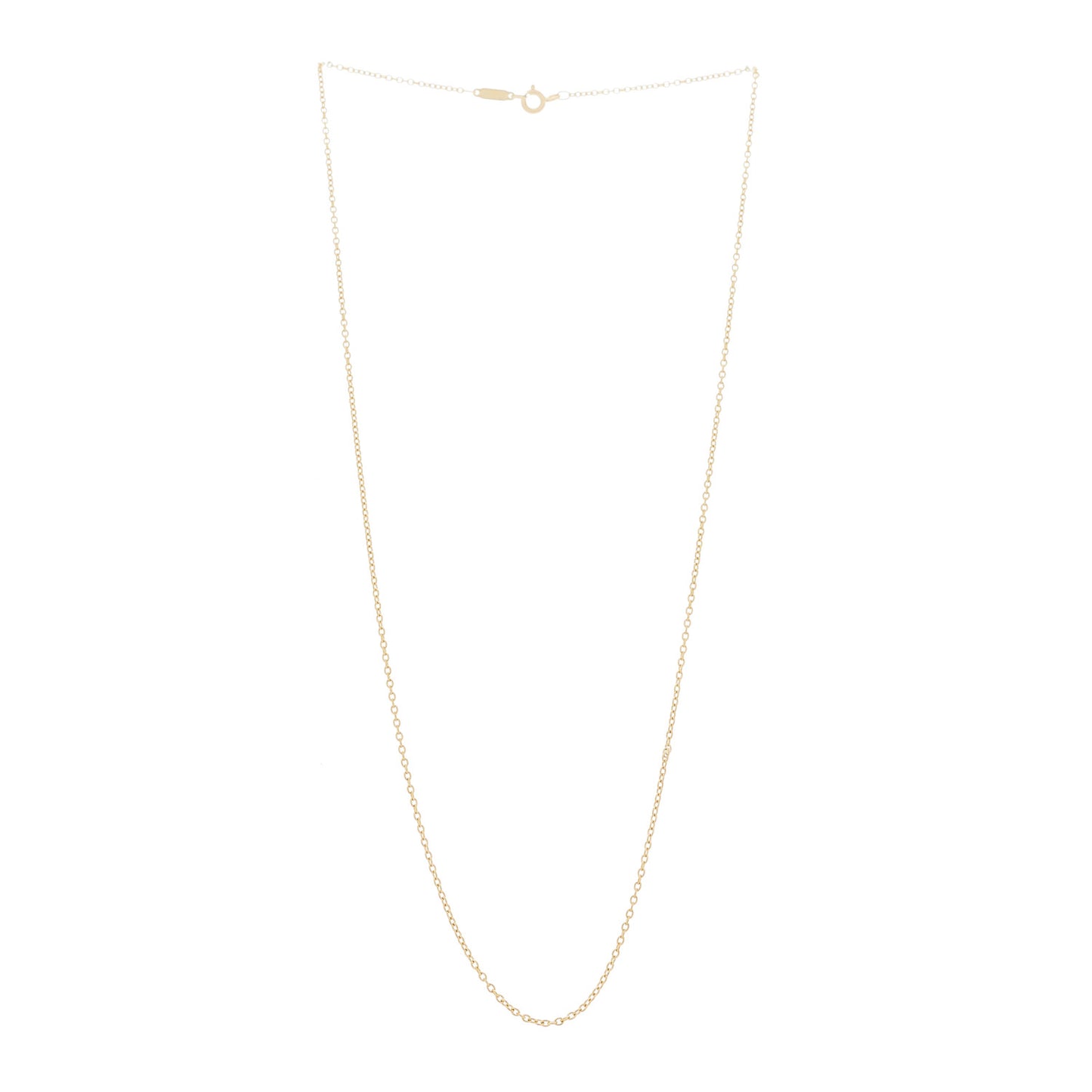 18K Yellow Gold Chain Necklace 19"
