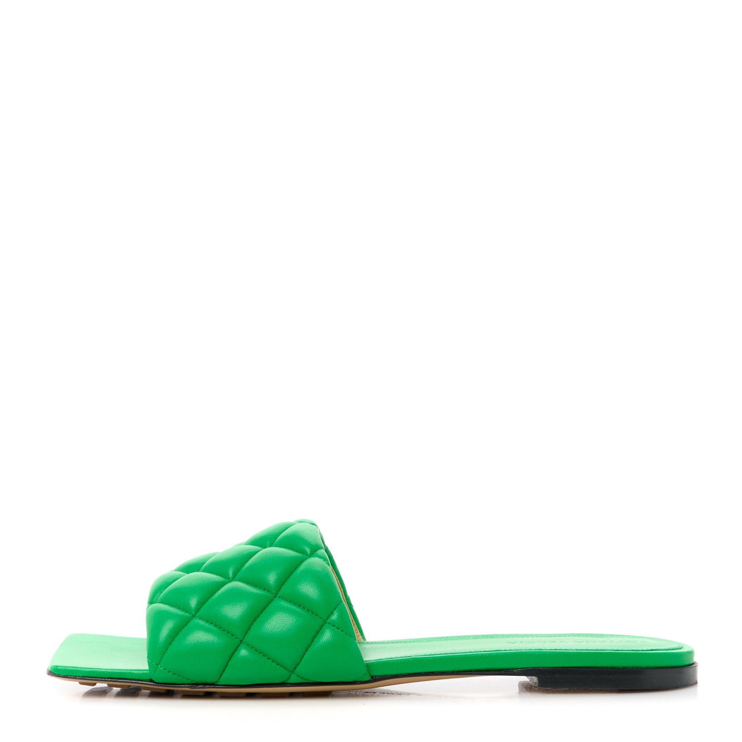 Nappa Matelasse Padded Flat Sandals 39 Parakeet