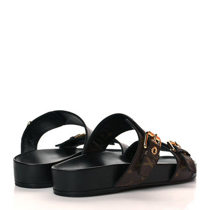 Louis Vuitton Monogram Bom Dia Mule Sandals 39 Black 4 of 8