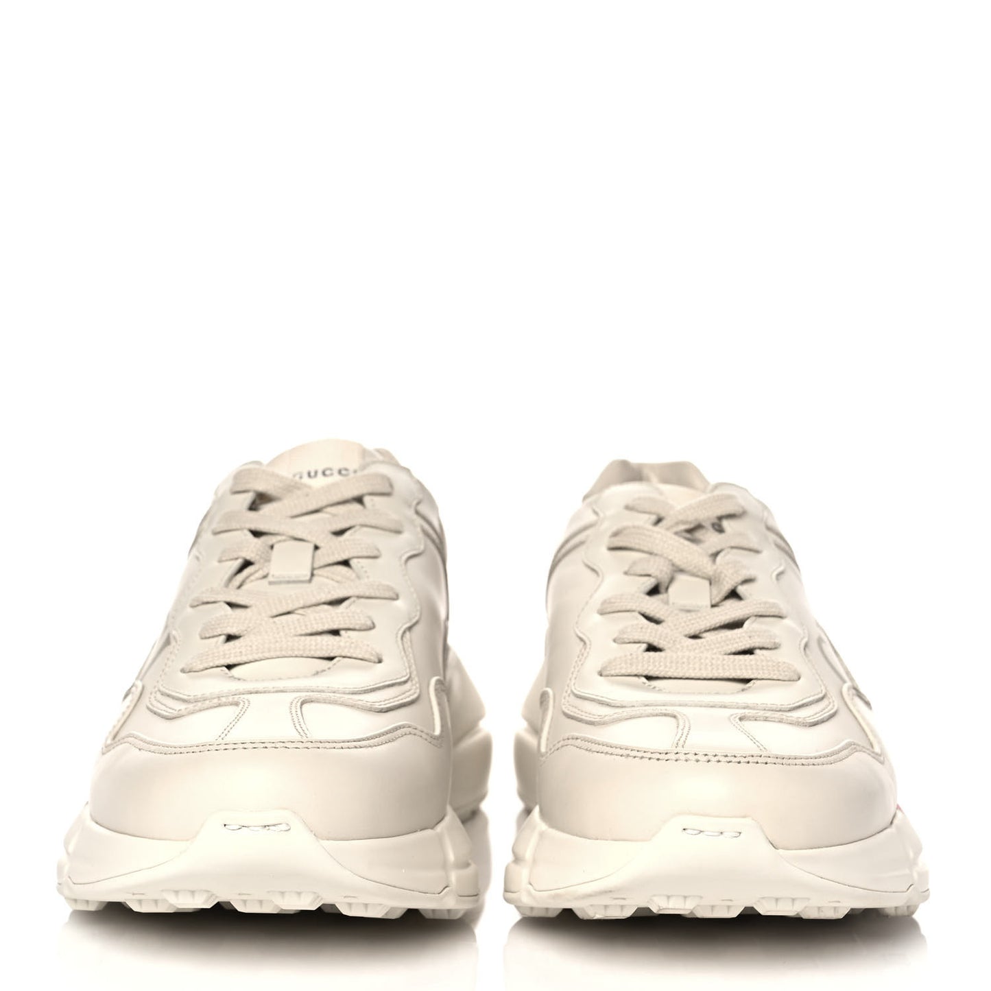 Calfskin Logo Mens Rhyton Sneakers 6 Ivory