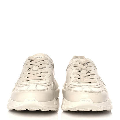 Gucci Calfskin Logo Mens Rhyton Sneakers 6 Ivory 2 of 8