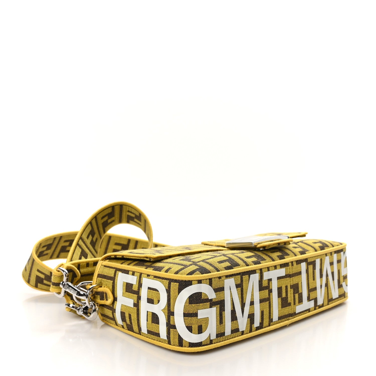 Fendi x FRGMT Woven Fabric Jacquard FF Embroidered Baguette Mimosa