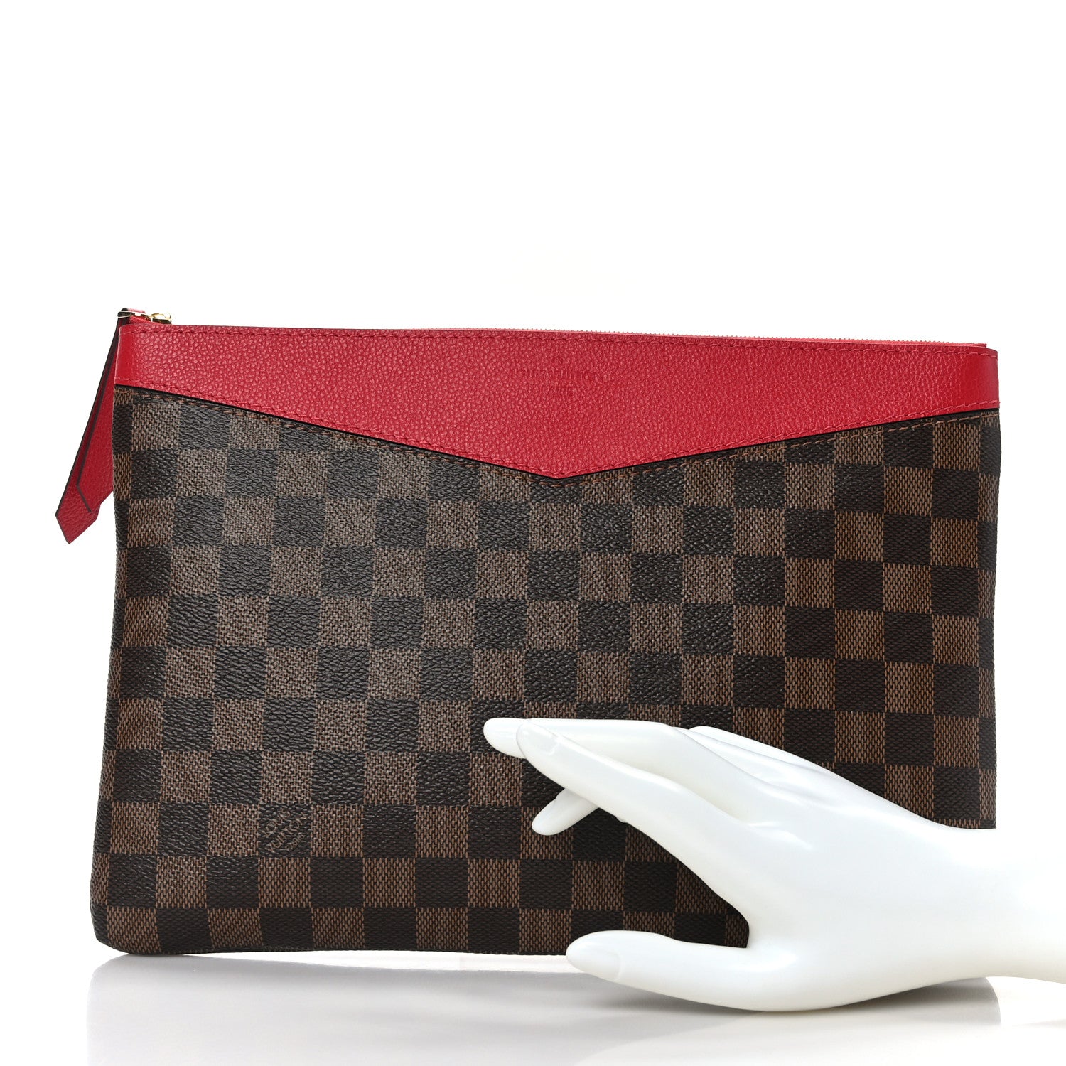 Louis Vuitton Damier Ebene Daily Pouch Scarlet 2 of 6