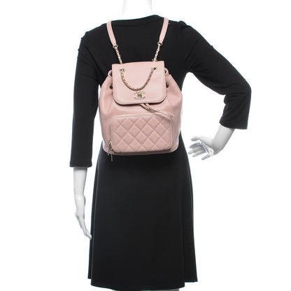 Chanel Caviar Quilted Business Affinity Backpack Pink 2 of 10