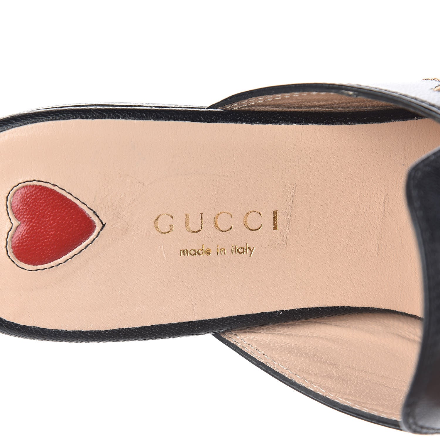 Gucci Goatskin Bee Star Embroidered Womens Princetown Slippers 37 Black 9 of 10