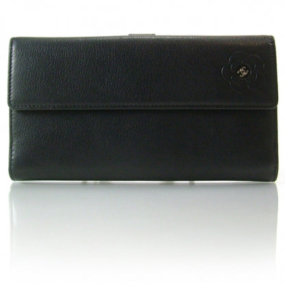 Chanel Leather CC Camelia Flap Wallet Black 1 of 12